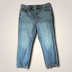 MADEWELL THE PERFECT VINTAGE CROP JEAN BUTTON FLY